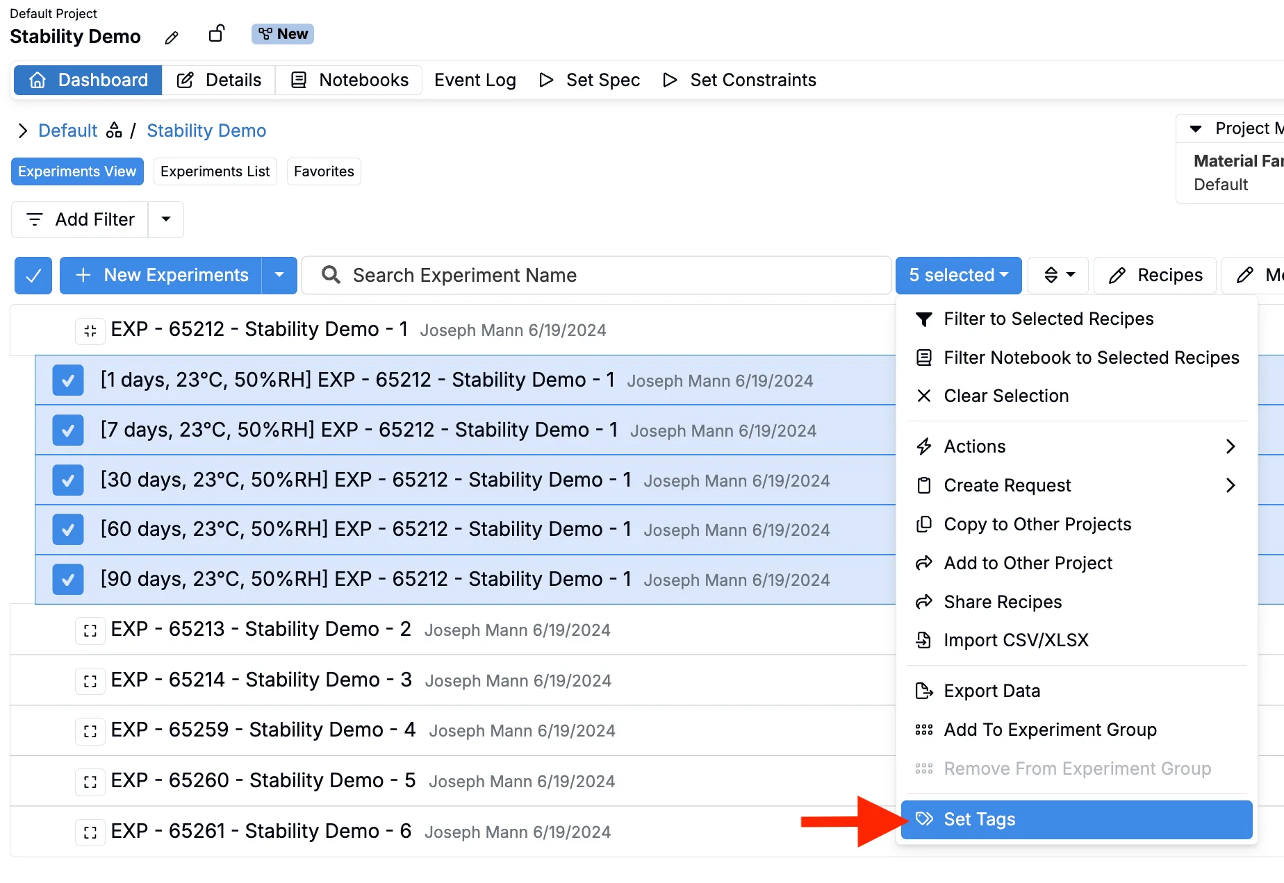 Experiment Tags – Uncountable Knowledgebase