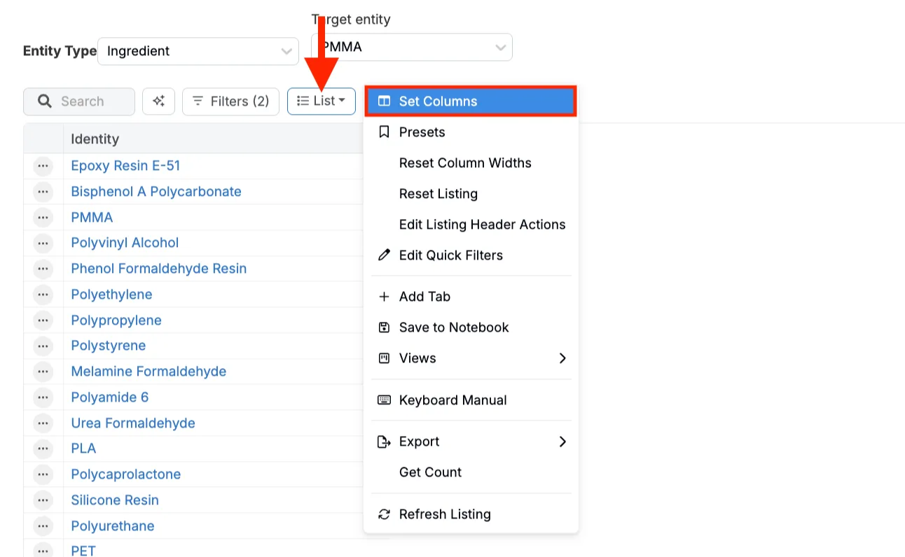 Similar Entity Search for Ingredients – Uncountable Knowledgebase