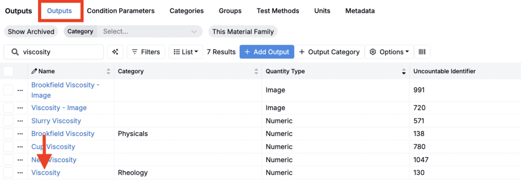 Output Details Page – Uncountable Knowledgebase