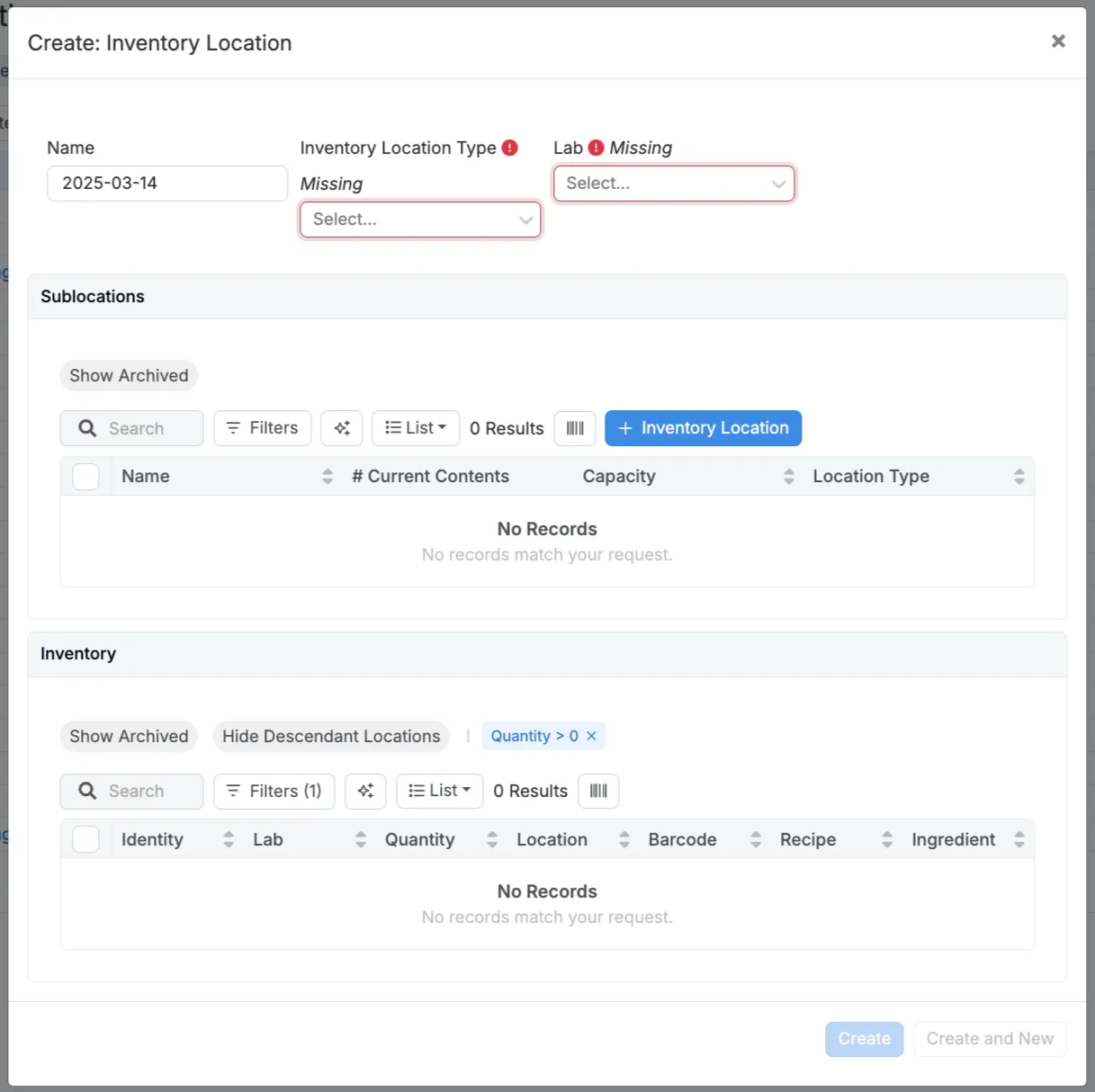 Inventory Locations – Uncountable Knowledgebase