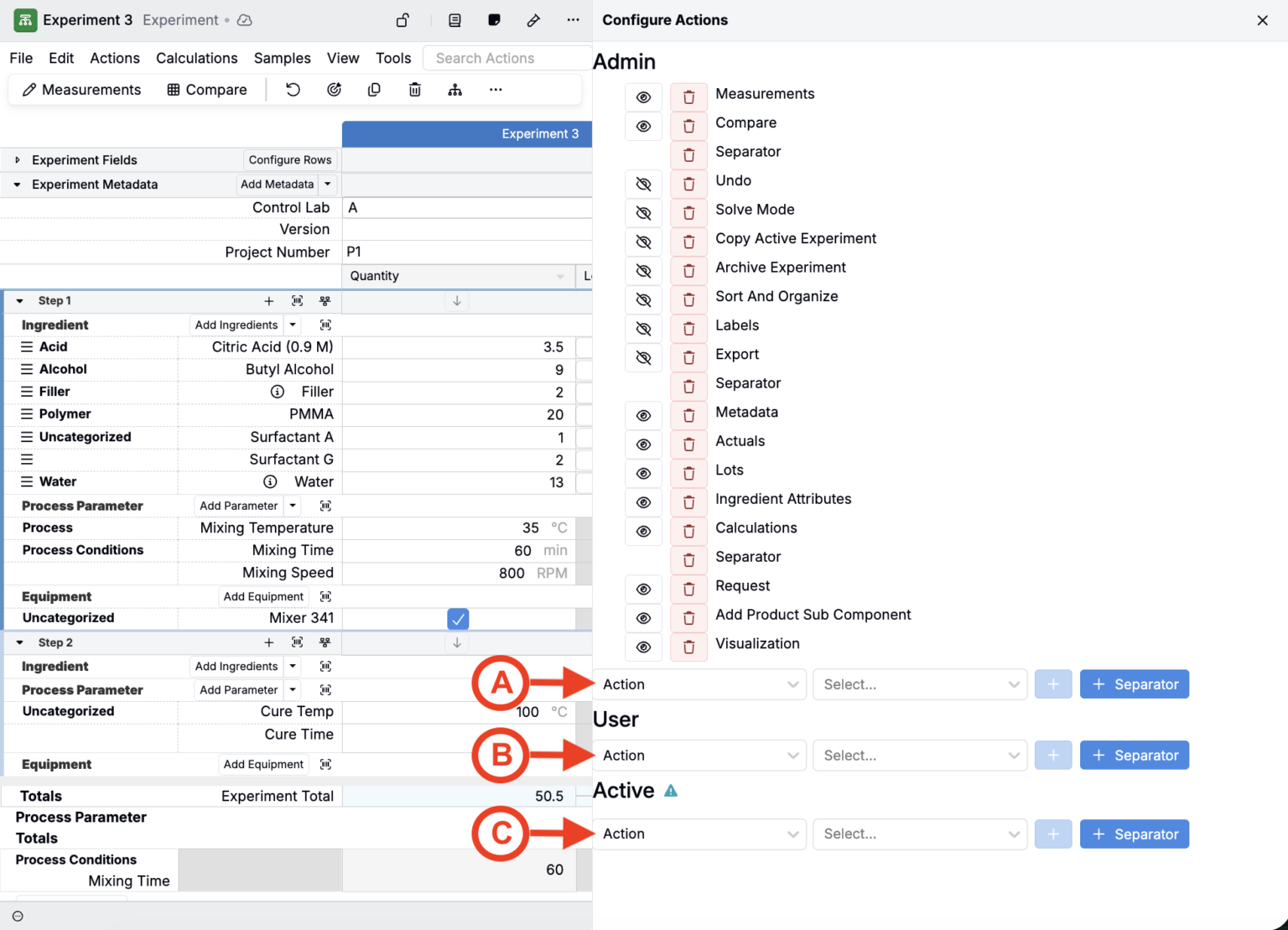 Configuring Actions on the Enter Pages – Uncountable Knowledgebase